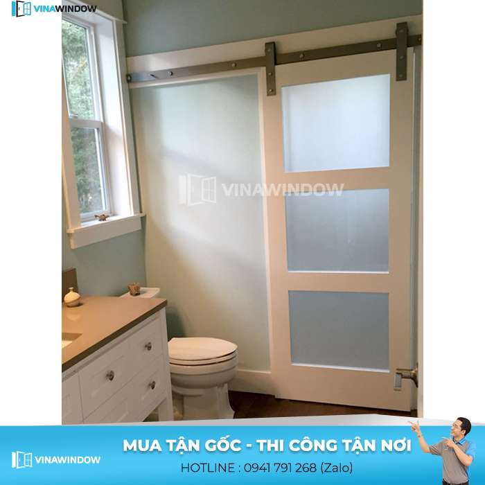 cửa đi mở lùa 1 cánh phòng tắm