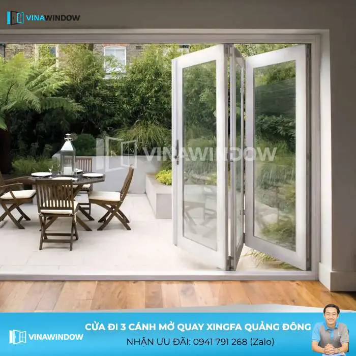 cửa đi xingfa 3 cánh mở quay quảng đông