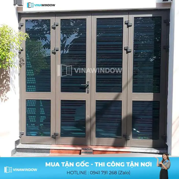 cửa mở quay 4 cánh xingfa