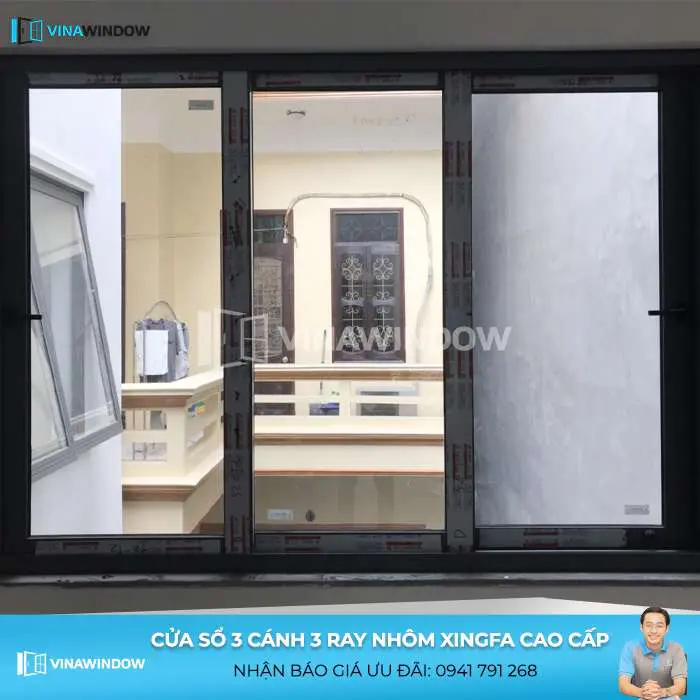cửa sổ 3 cánh 3 ray