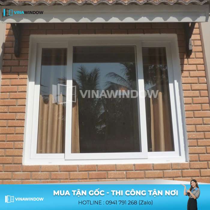 cửa sổ mở trượt 3 cánh 3 ray xingfa tiêu chuẩn