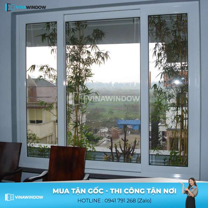 cửa sổ mở trượt 3 cánh 3 ray