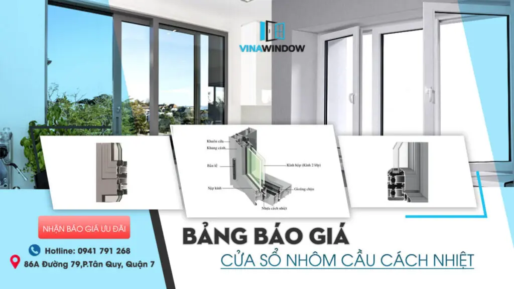 cửa sổ nhôm cầu cách nhiệt