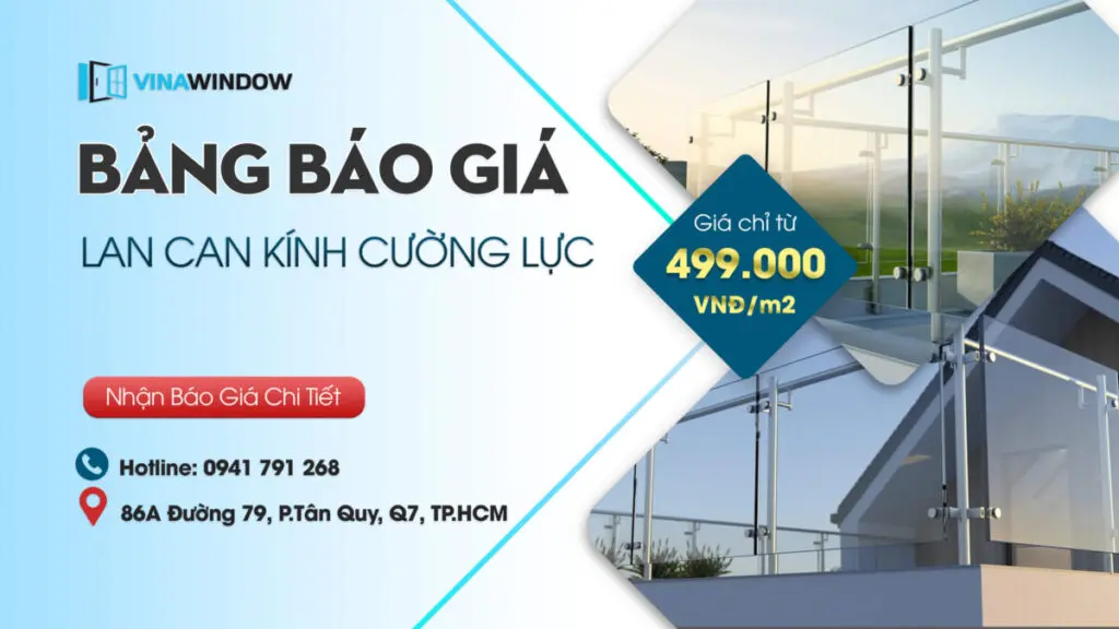 lan can kính cường lực