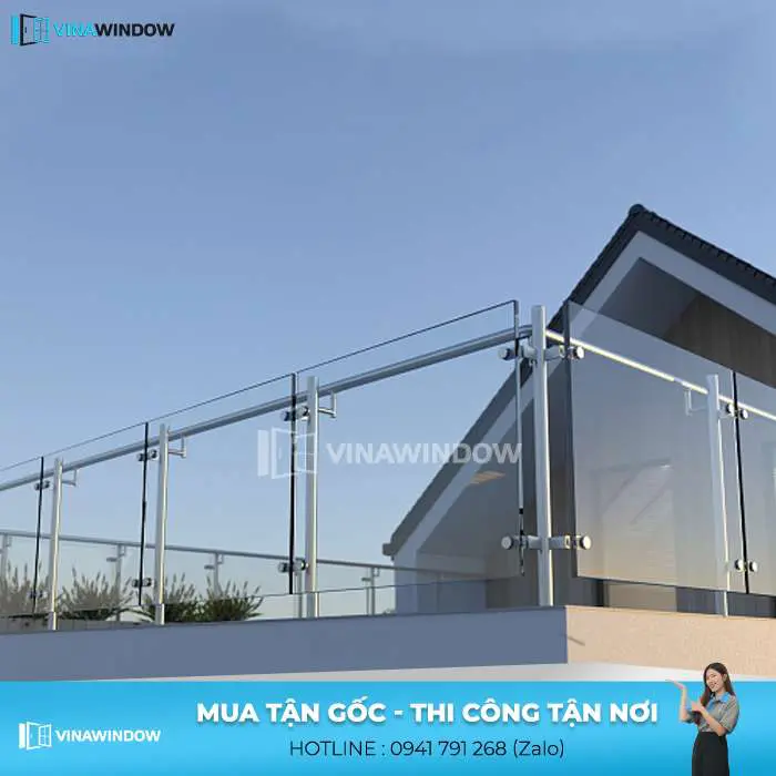lan can trụ inox